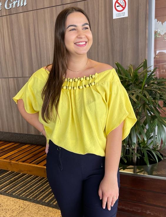 blusa amarela Valentina ferreira💫